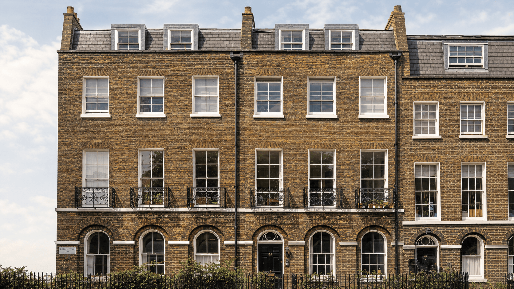 Bostall residential properties on Hackney Road, London — late-Georgian terrace held since the firm's founding